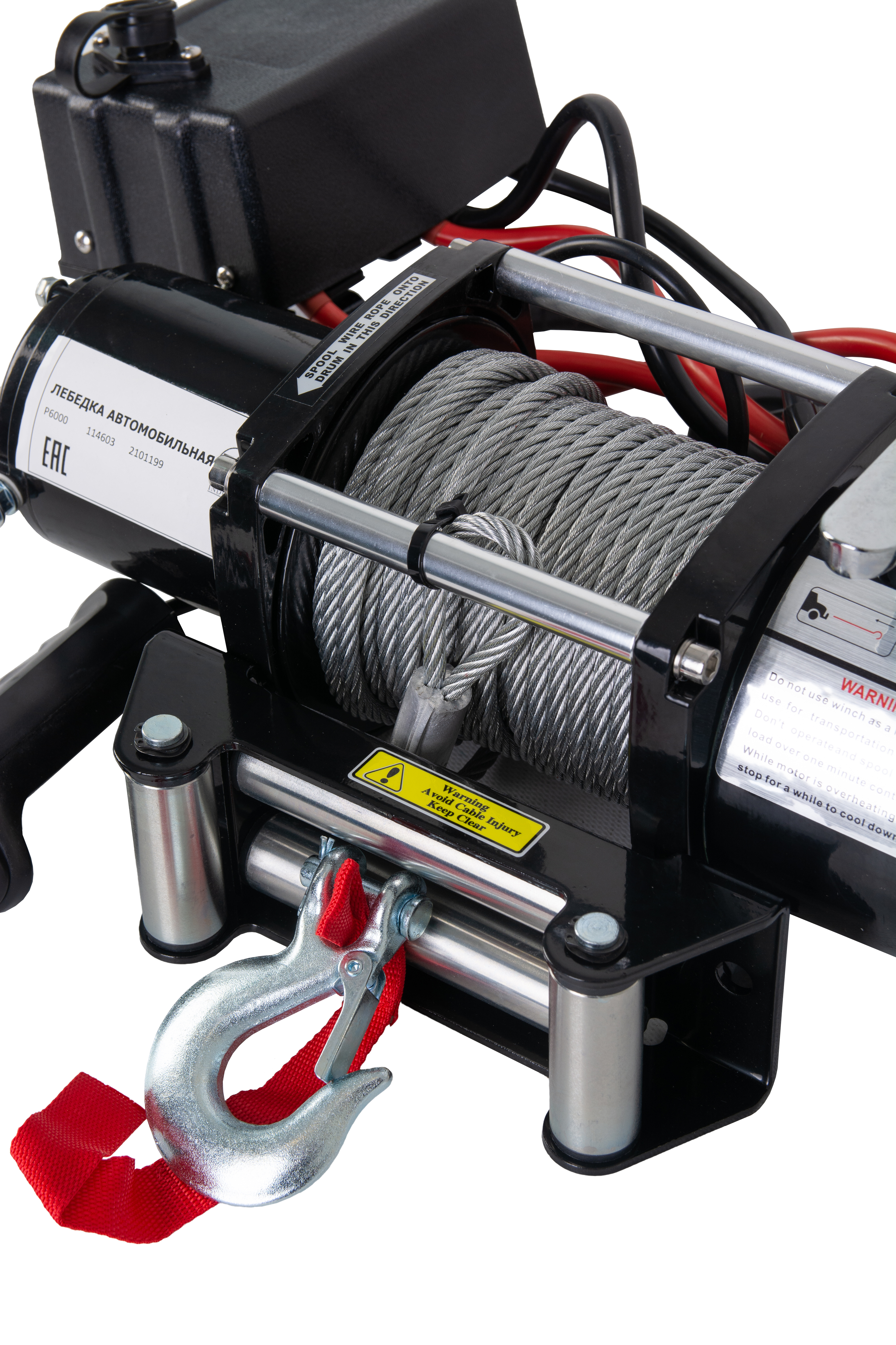 Лебедка автомобильная электрическая 2720кг  20м 12В TOR P6000