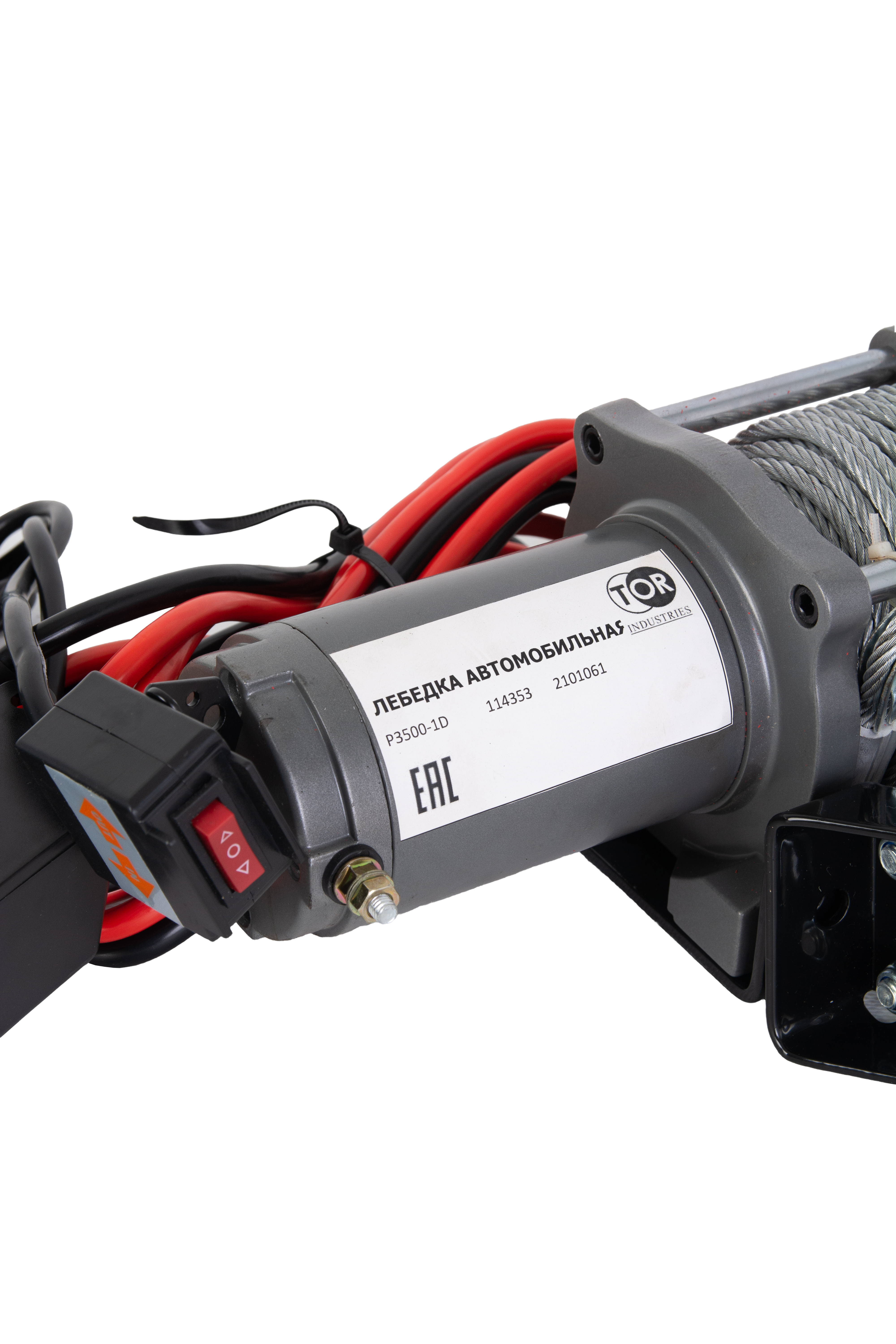 Лебедка автомобильная электрическая 1588кг  15м 12В TOR P3500-1D