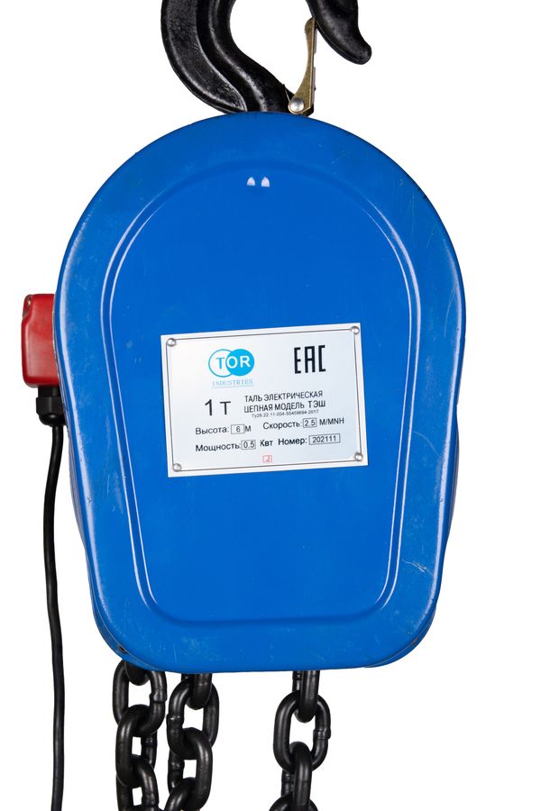 Таль стационарная  3т  6м 380В электрическая цепная TOR DHS (серия J)
