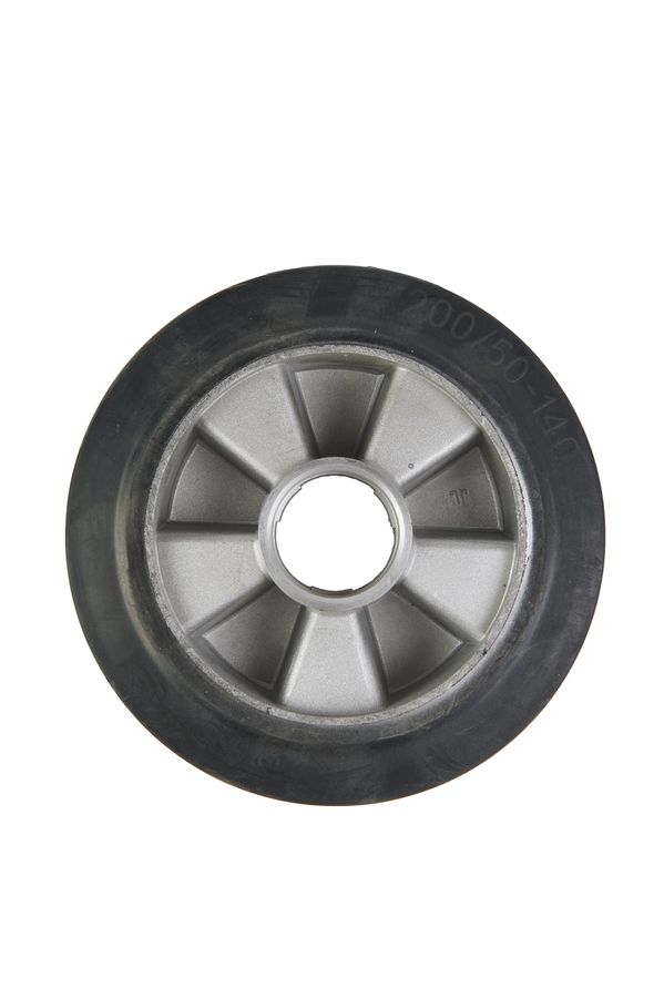 Колесо резиновое 200х50 мм без подшипника для тележек гидравлических BF/WB/RHP