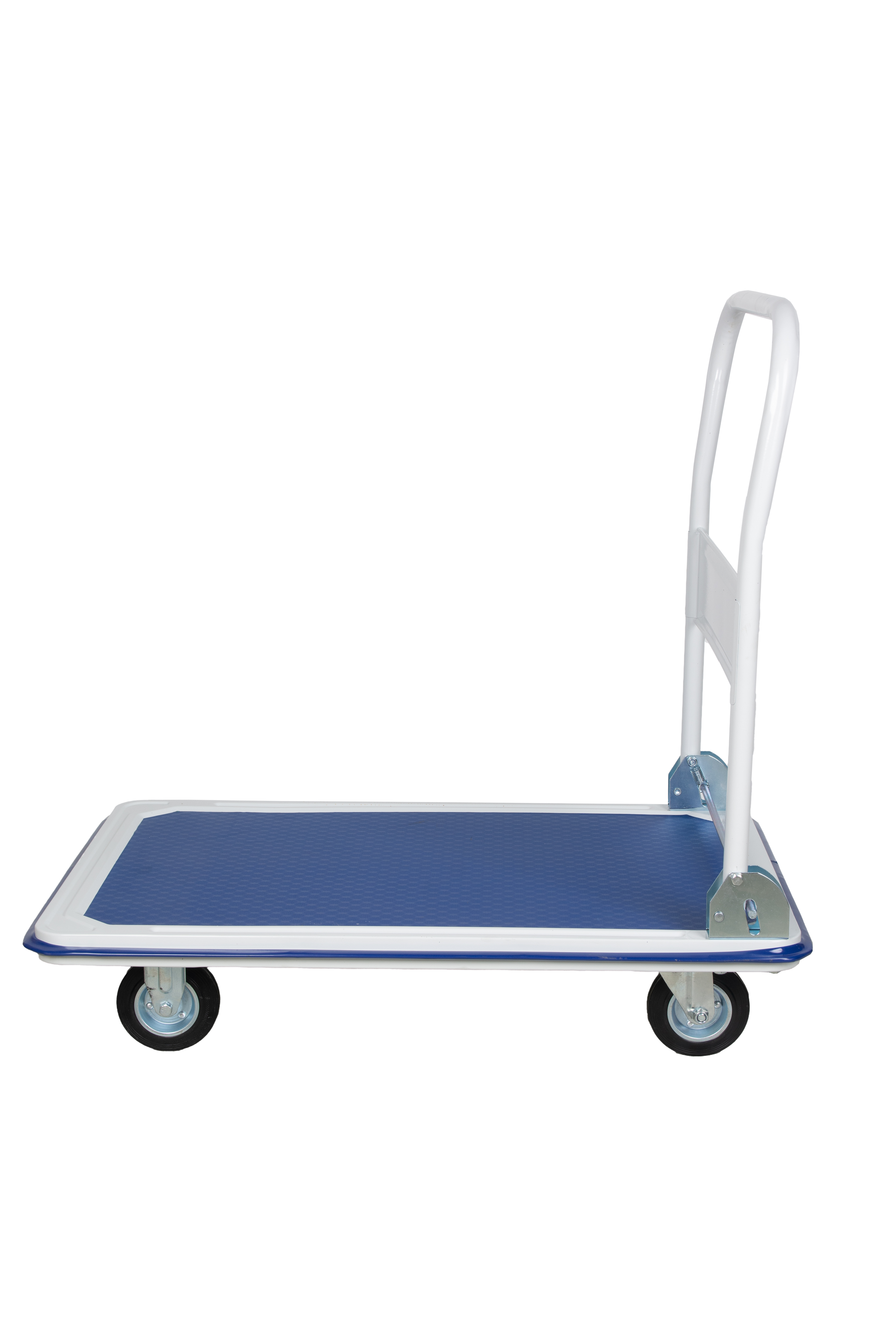 Тележка платформенная 300 кг TOR PH300 (880х600) со складной ручкой (резиновые колеса 125 мм)