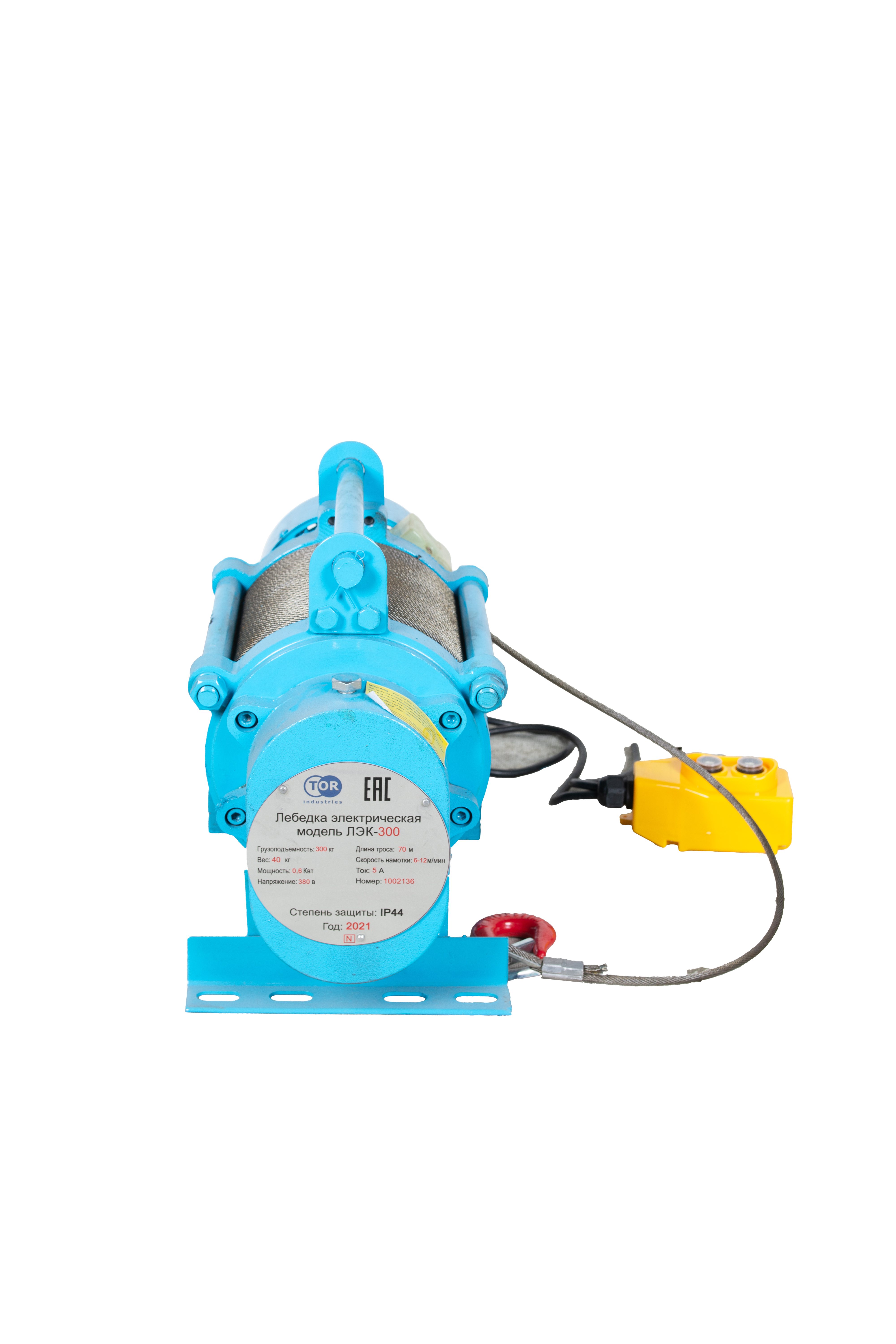 Лебедка электрическая  300 кг  70 м с канатом 380 В TOR KCD (N)