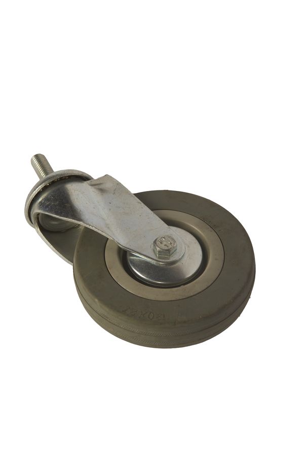 Колесо аппаратное поворотное SCtg 55 120 мм с болтом (серое) (F)