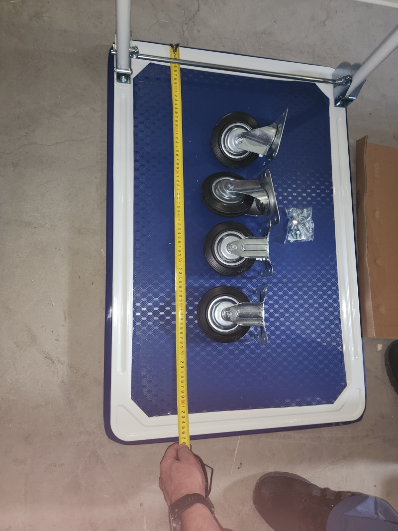 Тележка платформенная 150 кг TOR PH150 (740х480) со складной ручкой (резиновые колеса 100 мм)