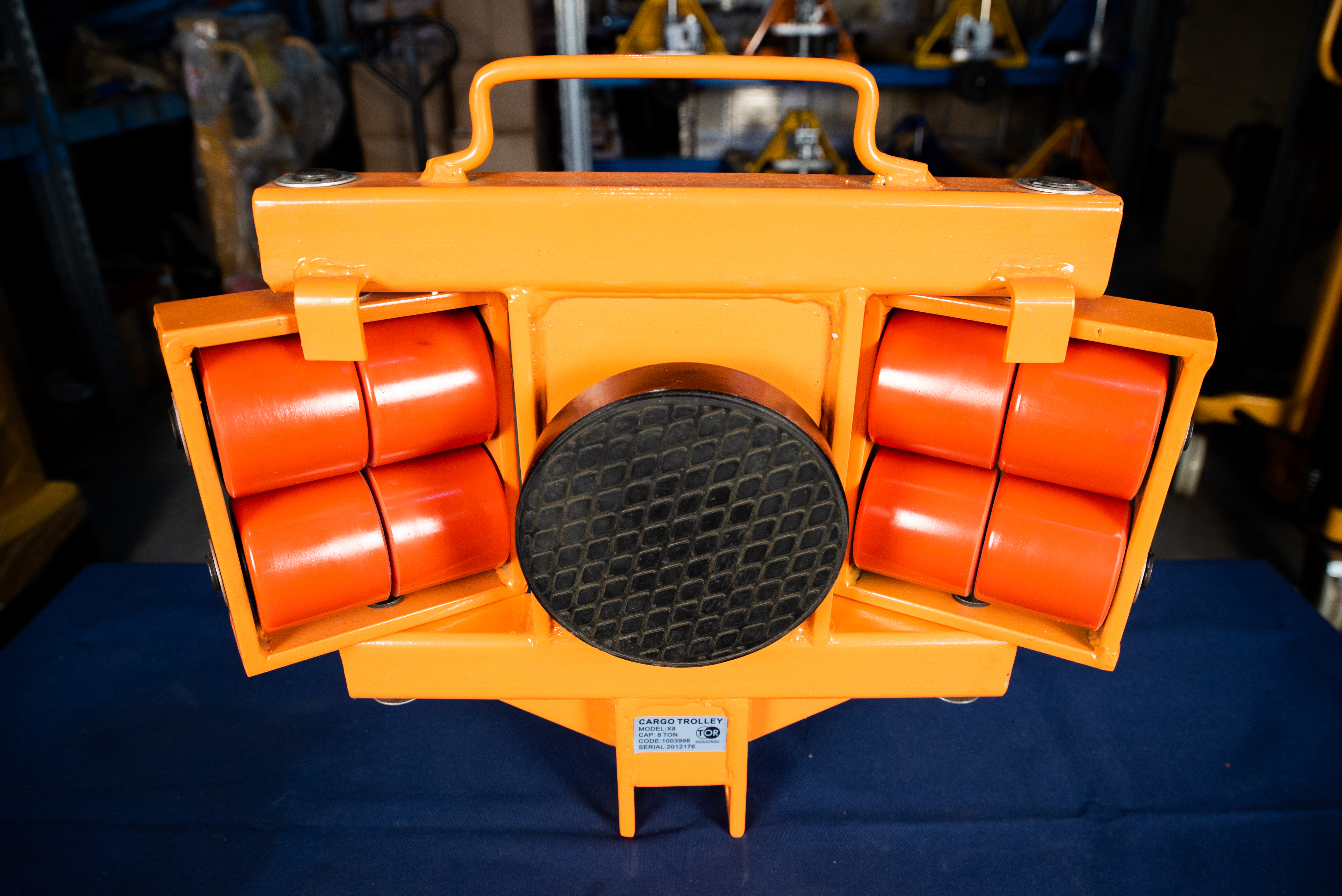 Роликовая платформа поворотная TOR X8 г/п 8 т (с ручкой)