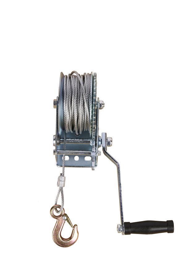 Лебедка ручная барабанная с тросом  400кг  20м оцинкованная TOR FD