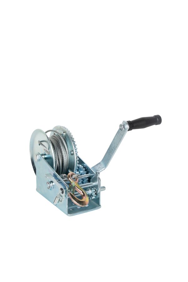 Лебедка ручная барабанная с тросом 1300кг 10м оцинкованная TOR FD