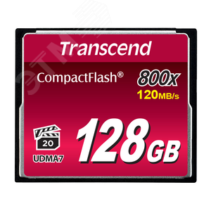 Карта памяти 128GB CompactFlash 800, MLC, 120 МБ/с