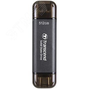 Накопитель твердотелый SSD 512GB ESD310, USB 3.1 Gen 2, USB Type A / Type C, черный