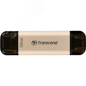 Флеш накопитель 128GB JetFlash930С, USB 3.2 Gen 1, Type A / Type C, золотистый