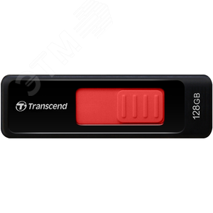 Флеш накопитель 128GB JetFlash 750, USB 3.1 Gen 1, выдвижной, черный, красный