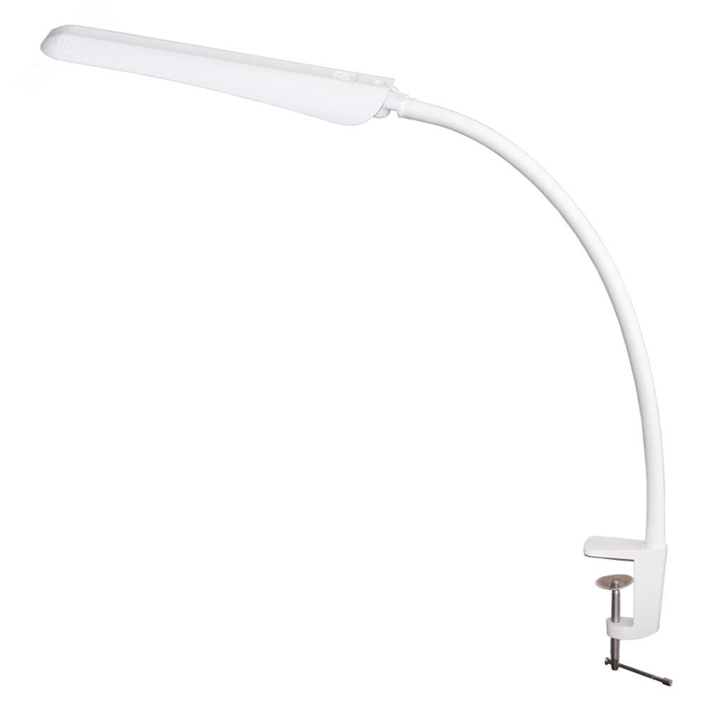 Светильник Гермес СШ ( светодиодный, на струбцине) 8Вт, сенсорный выкл., белый