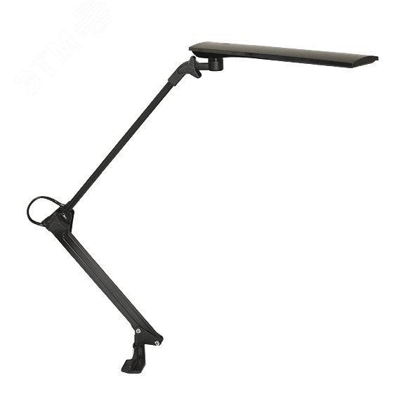 Светильник настольный черный LED 6.5w сенсорный выключатель струбцина 2 звена диммируемый