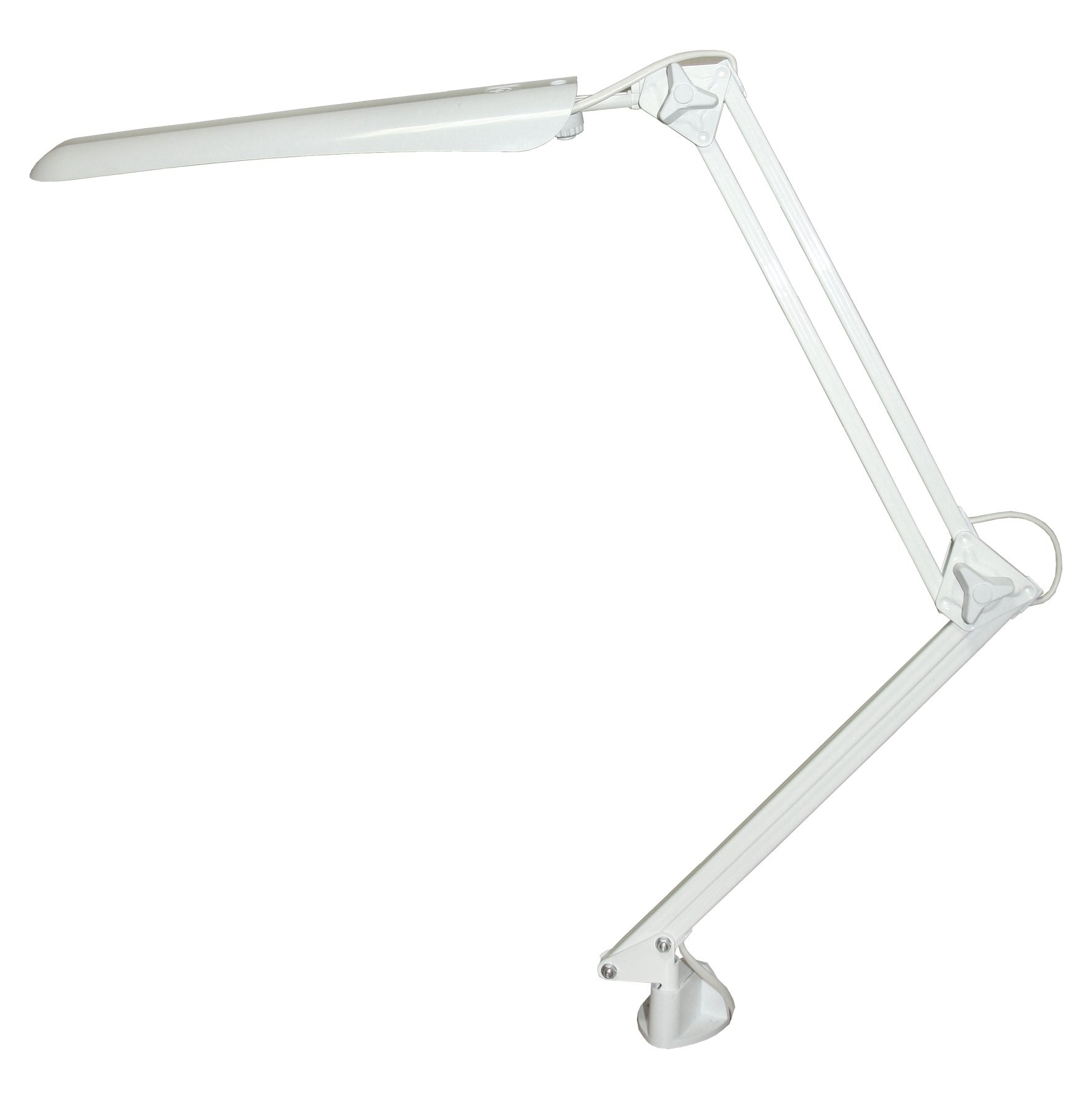 Светильник настольный Гермес белый LED 8 Вт сенсорный выключатель струбцина 2 звена диммируемый