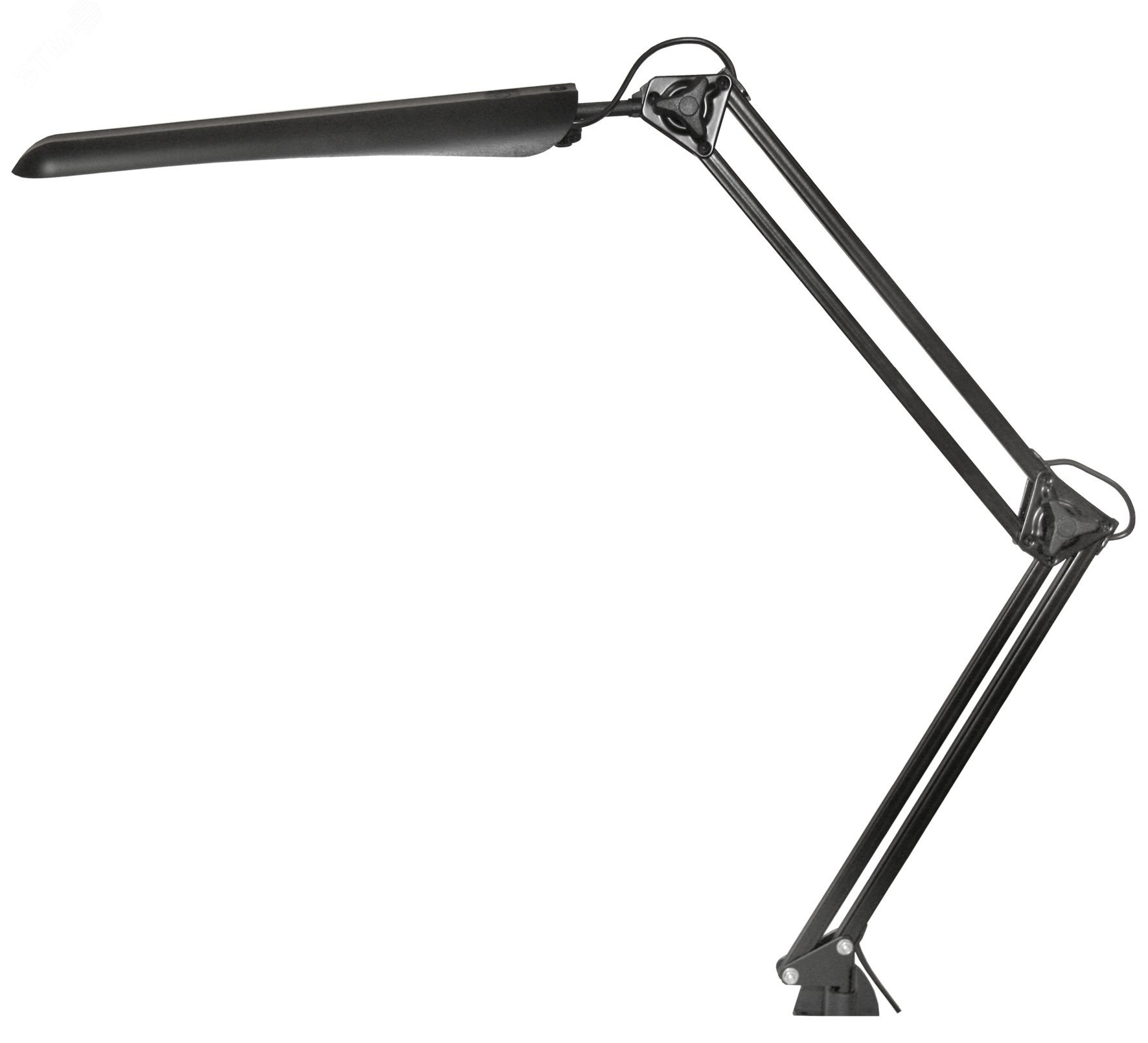 Светильник настольный Гермес черный LED 8 Вт сенс рный выключатель струбцина 2 звена диммируемый