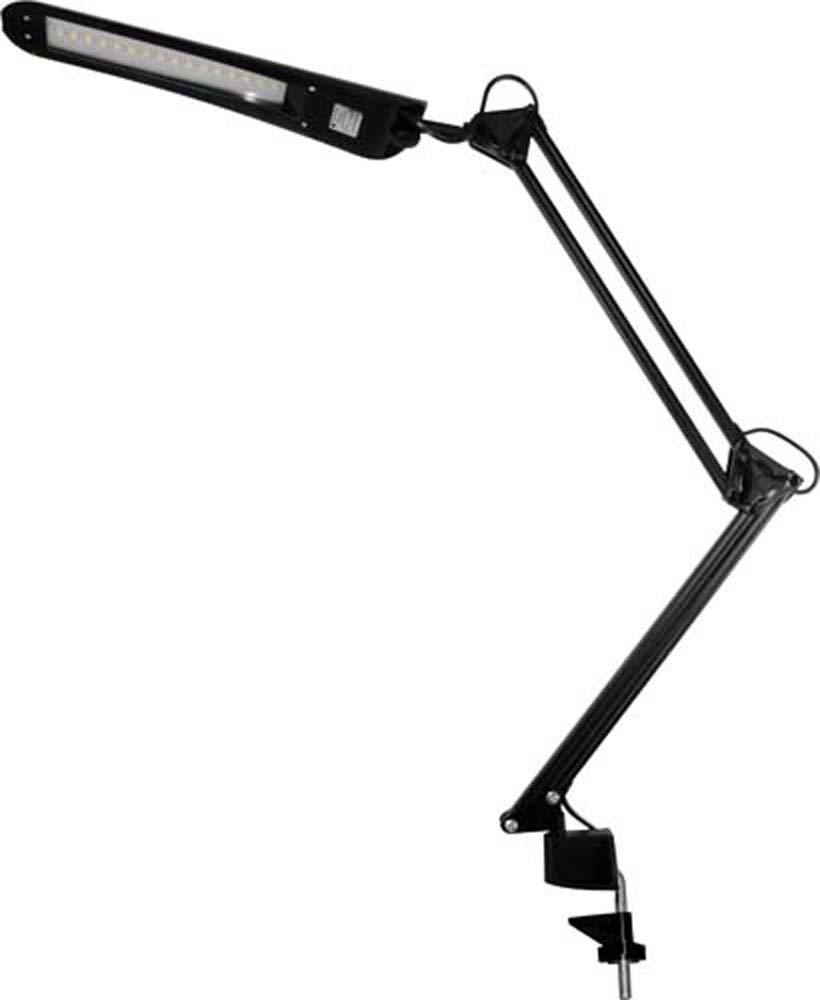 Светильник настольный Гермес черный LED 8 Вт сенс рный выключатель струбцина 2 звена диммируемый