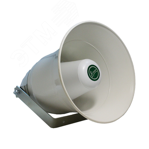 Громкоговоритель рупорный, мощность 50 Вт, напряжение питания 30, 100, 120 В, диапазон частот 315-5600 Гц, чувствительность 104 дБ, IР65, -50…+55°С, 2