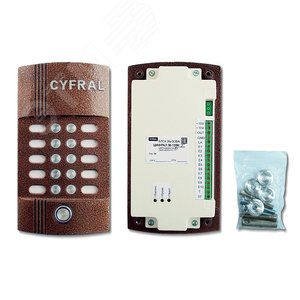 Панель вызывная аудиодомофона с прямой адресацией на 10 абонентов