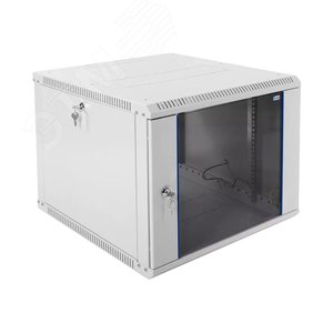 Шкаф телекоммуникационный настенный разборный 9U (600х650) дверь стекло