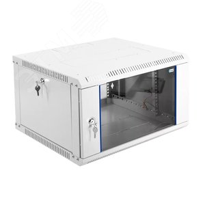Шкаф телекоммуникационный настенный разборный 6U (600х650) дверь стекло