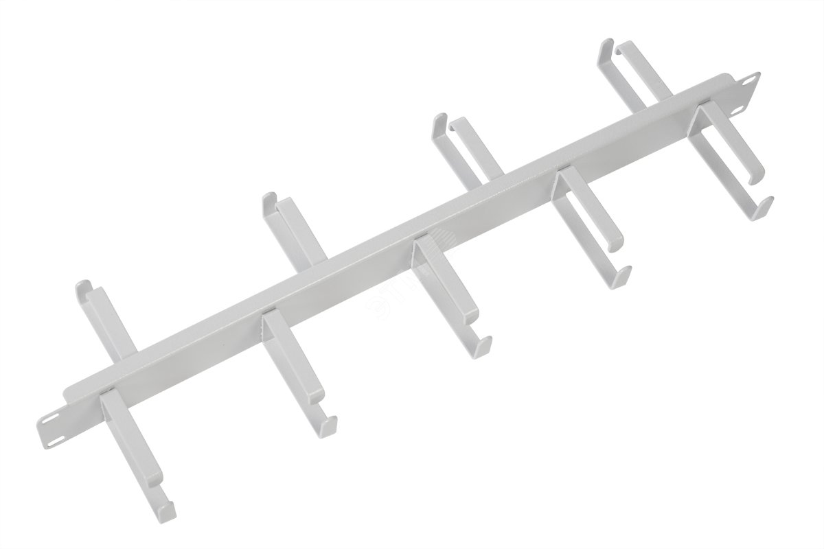Органайзер кабельный горизонтальный двусторонний 19' 1U 9 колец черный