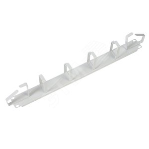 Органайзер кабельный горизонтальный 19' 1U 6 колец серый