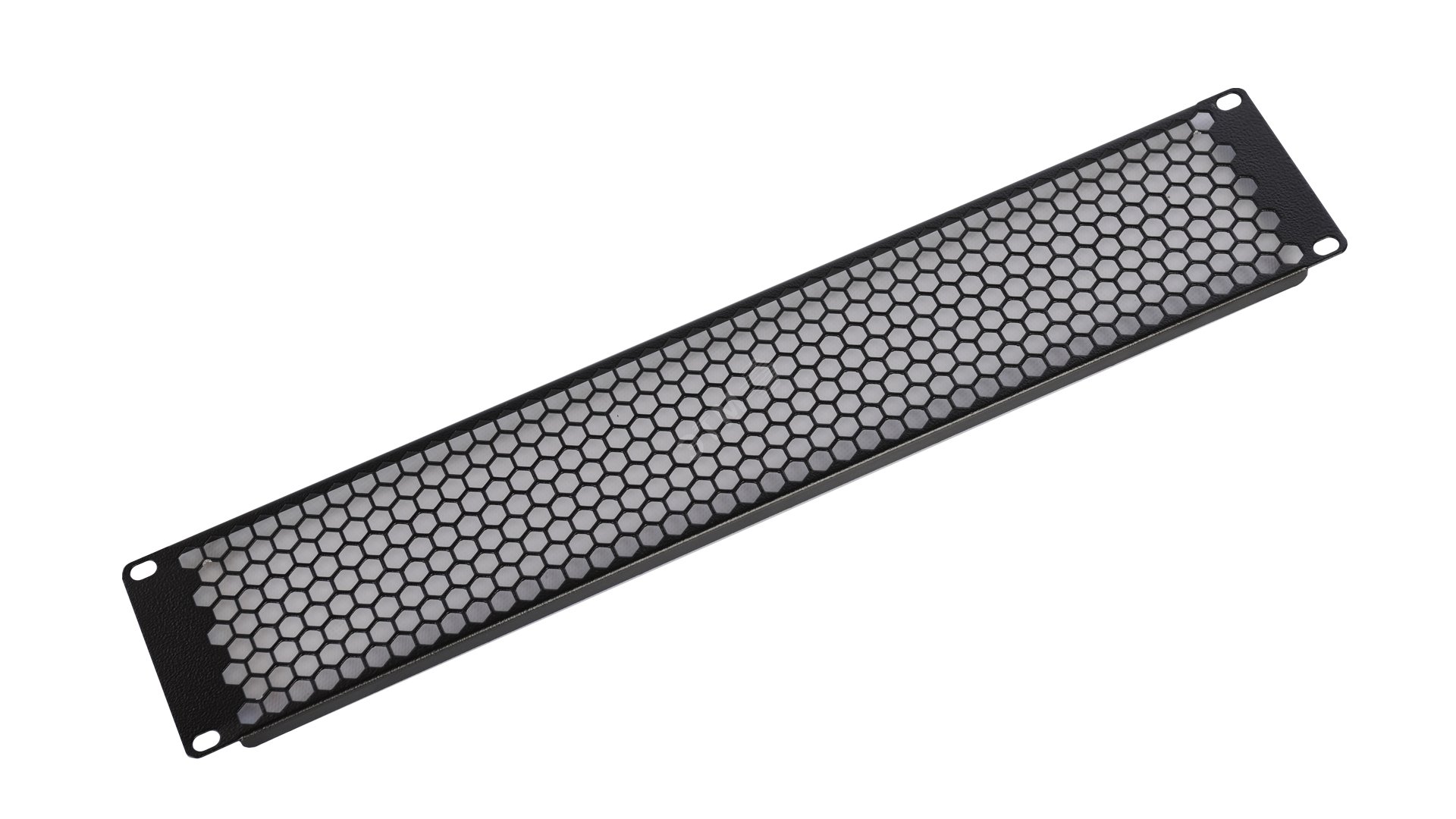 Фальшпанель в шкаф 19' 2U перфорированная черная