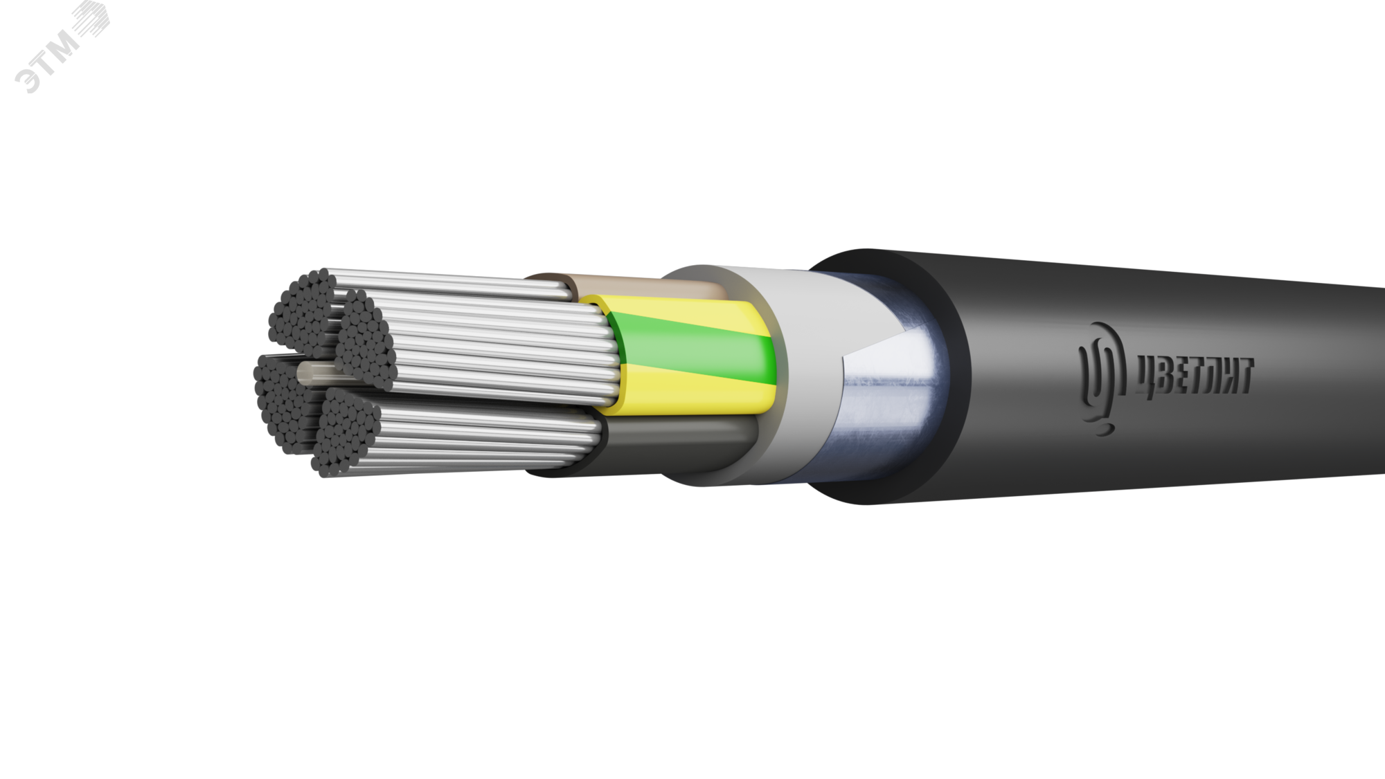 Кабель силовой АПвБШп 4х95мс(N)-1 ТРТС