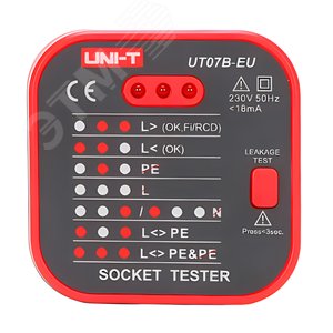 Тестер розеток UNI-T UT07B-EU