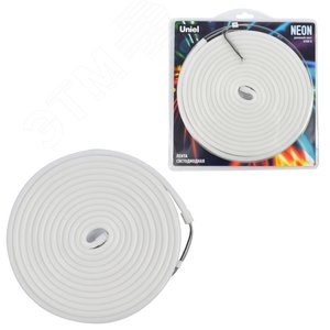 Светодиодная гибкая герметичная лента. NEON ULS-N03-2835-100LED/m-8мм-IP67-DC12V-11W/m-5м-6500K катушка 5м в блистере дневной 6500K