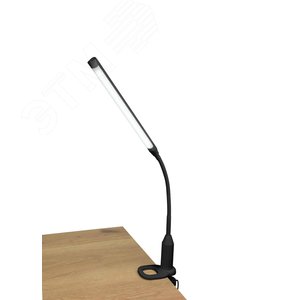 Светильник TLD-572 Black/LED/500Лм/4500K/Diммer настольный светодиодный на струбцине, 7W. Сенсорный выключатель
