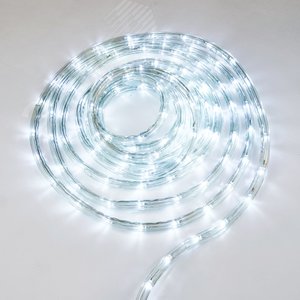 Гирлянда светодиодная Дюралайт 8м ULD-D50 8M/С08 IP44 WHITE С контроллером Белый свет Провод белый