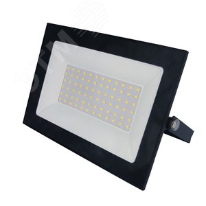 Прожектор светодиодный ULF-F21-70W-3000K IP65 200-250В BLACK Теплый 3000К. Корпус черный.