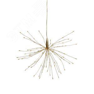 Фигура светодиодная Фейерверк на батарейках 3AA (не в/к) 30х30см Подвесная 120 светодиодов Разноцветный свет Пульт ДУ (в/к) Провод прозрачный ULD-H303