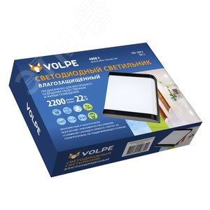 Светильник светодиодный влагозащищенный прямоугольник белый свет (4000K) 200x160x58 мм корпус белый ULW-Q280 22W/4000K/S02 IP65 BLACK