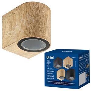 Светильник уличный под лампу GU10 Архитектурный накладной UUL-P51A 6W/GU10 IP65 PINEвет корпуса сосна