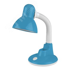 Светильник настольный. Цоколь Е27. Механический выключатель. Синий.