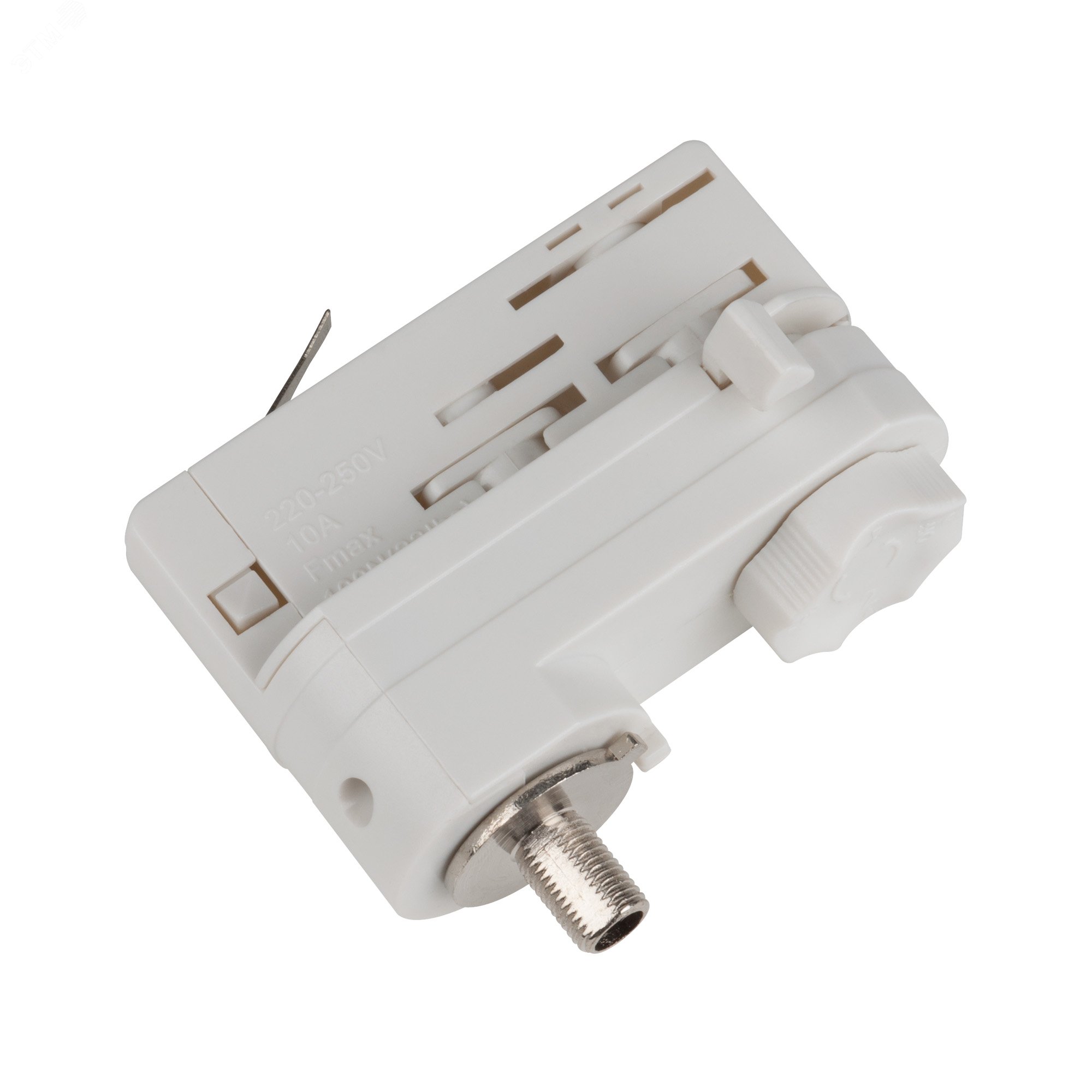 Адаптер для трехфазного шинопровода. Цвет-белый. Упаковка-полиэтиленовый пакет. UBX-A61 WHITE 1 POLYBAG