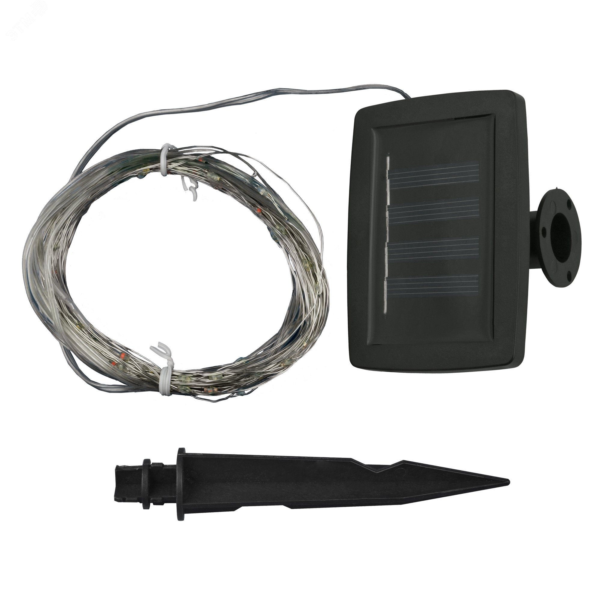 Садовая гирлянда на солнечной батарее ''Роса''. 100 светодиодов. Разноцветный свет. 1*АА Ni-Mh аккумулятор в/к. IP44. TM .''