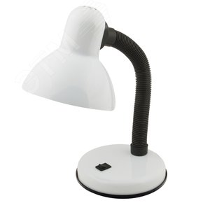 Светильник настольный. Цоколь Е27. Механический выключатель. Белый. ТМ .