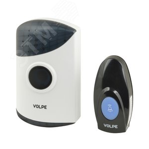 Звонок беспроводной. 16 мелодий. Световая индикация. Радиус действия 100 метров. Блистерная упаковка, белый . UDB-Q024 W-R1T1-16S-100M-WH