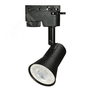 Светильник-прожектор UBL-Q323 GU10 BLACK трековый. Под лампу GU10. Корпус черный