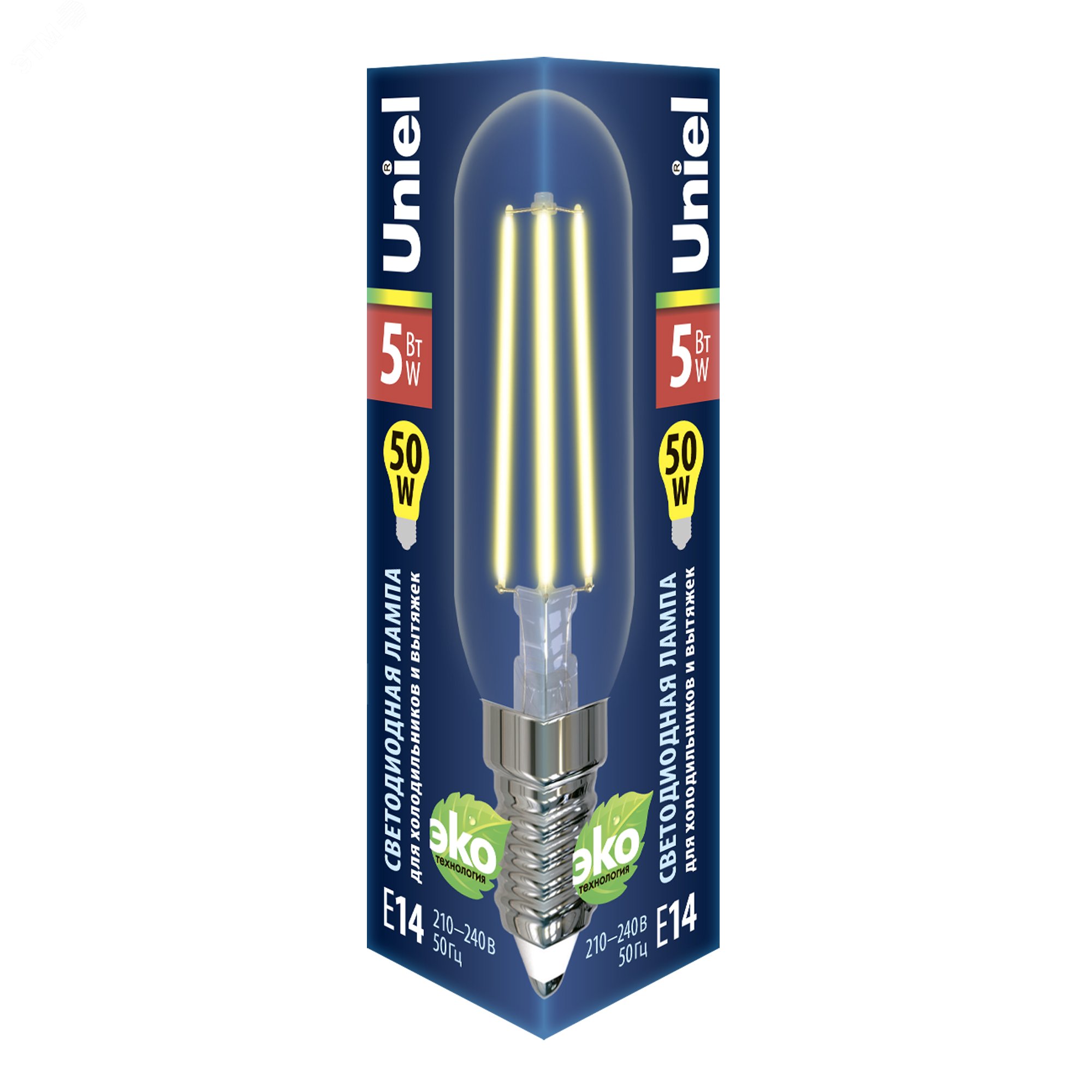 Лампа светодиодная для холодильников и вытяжки прозрачная LED-Y25-5W/3000K/E14/CL GLZ04TR Теплый (3000K) Картон