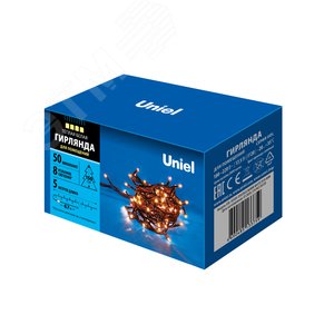 Гирлянда с контроллером 5м 50 миниламп накаливания Теплый Провод зеленый UDL-S0500-050/DGA WARM WHITE IP20 MINI