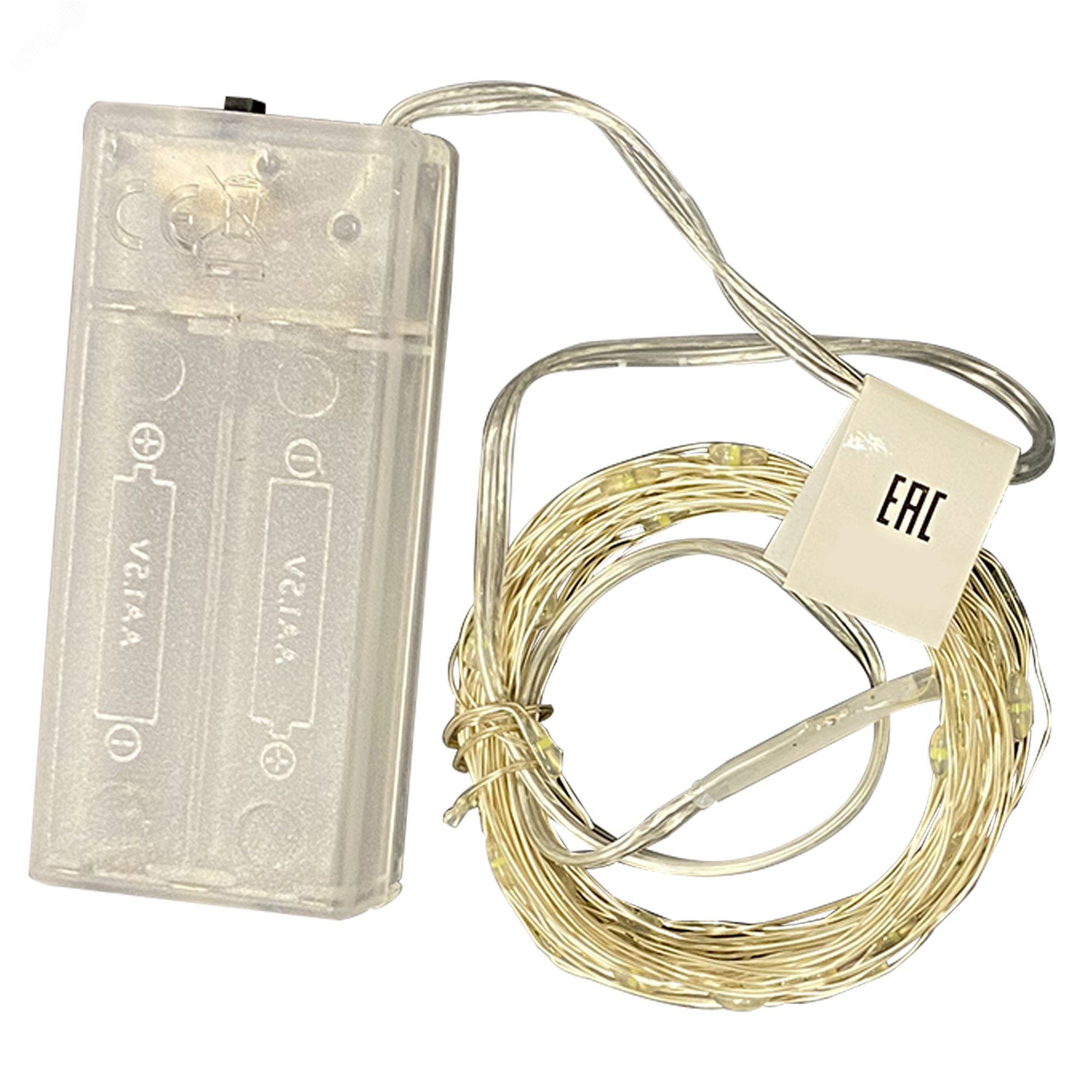 Гирлянда светодиодная на батарейках 2AA (не в/к) Роса 5м 50 светодиодов Провод медный