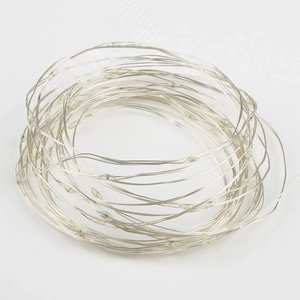 Гирлянда светодиодная Роса на батарейках 2AA (не в/к) 5м 50 светодиодов ULD-S0500-050/SCB/2AA ICE BLUE IP20 DEW  Голубой свет Провод медный