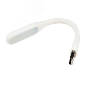 White Светильник-фонарь переносной, прорезиненный корпус, 6 LED, питание от USB-порта. Упаковка-картон, цвет-белый.