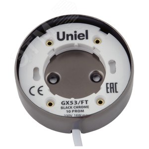 Светильник накладной GX53/FT BLACK CHROME 10 PROM. В составе набора из 10шт Корпус черный хром.