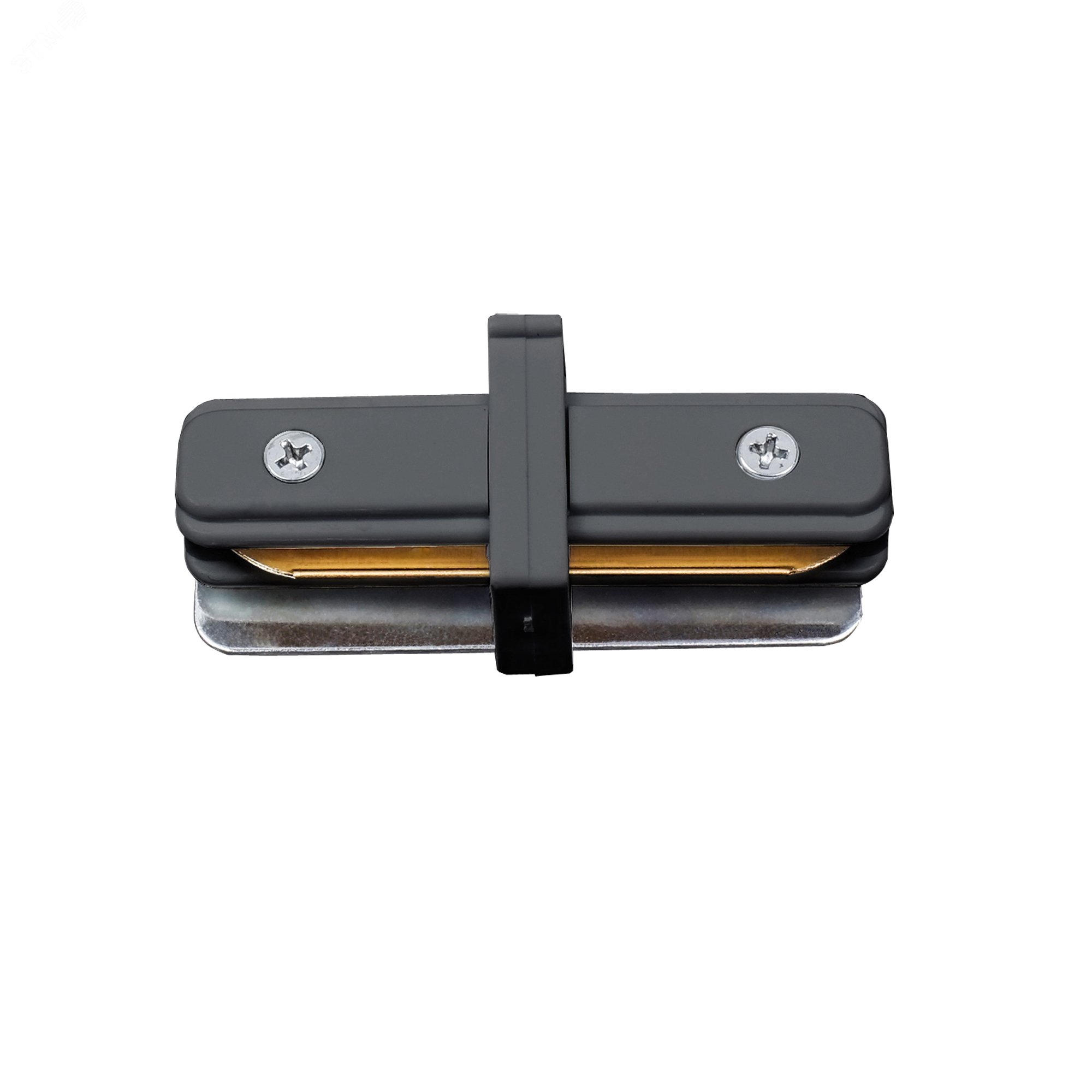 UBX-Q122 G11 BLACK 1 POLYBAG Соединитель для 2-х шинопроводов типа G, прямой внутренний. Однофазный. Черный. ТМ Volpe.