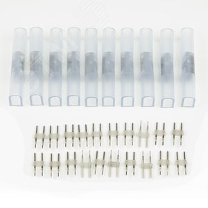 Соединитель контактный прямой для светодиодных лент UTC-K-12/N21 CLEAR 010 POLYBAG ULS-N21 NEON 2200 8x16мм 2 контакта Цвет прозрачный 10 штук в пакет